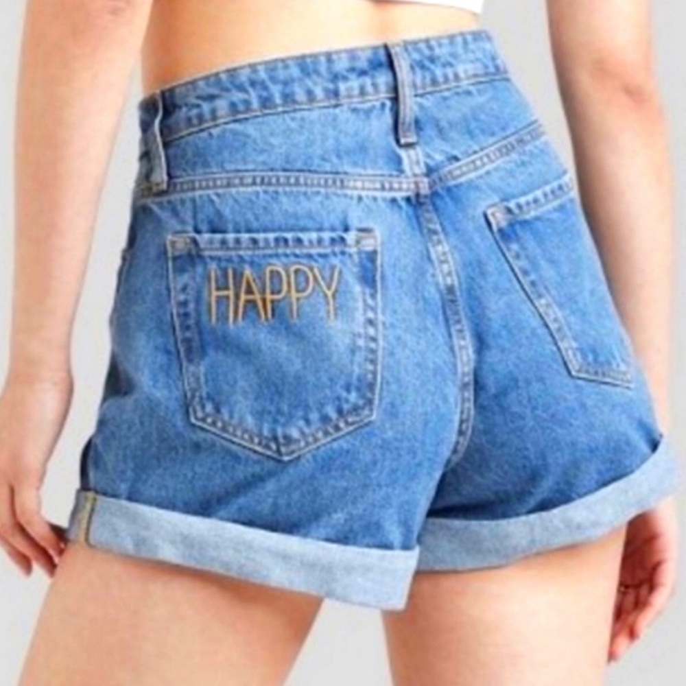 Wild Fable Highest Rise Mom Shorts Womens Blue Jeans Med Wash Happy Size 2/26
